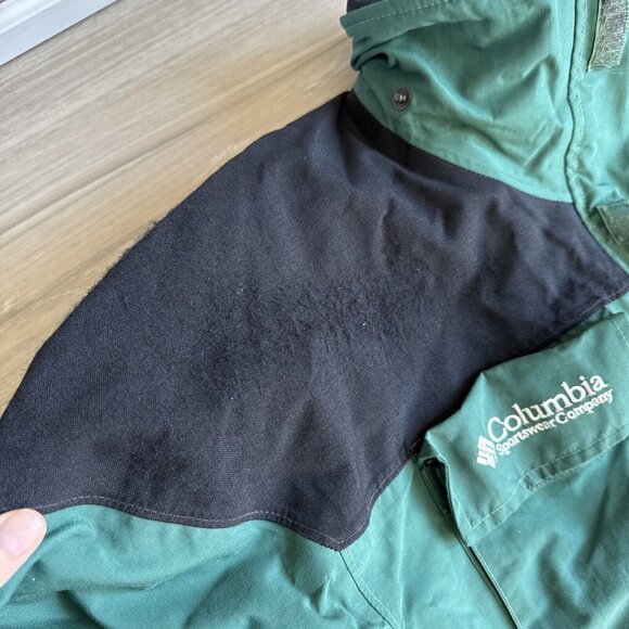 Columbia Titanium Omnitech Ski Jacket Mens Lg Green Full‎ Zip Waterproof Vintage - Picture 7 of 16